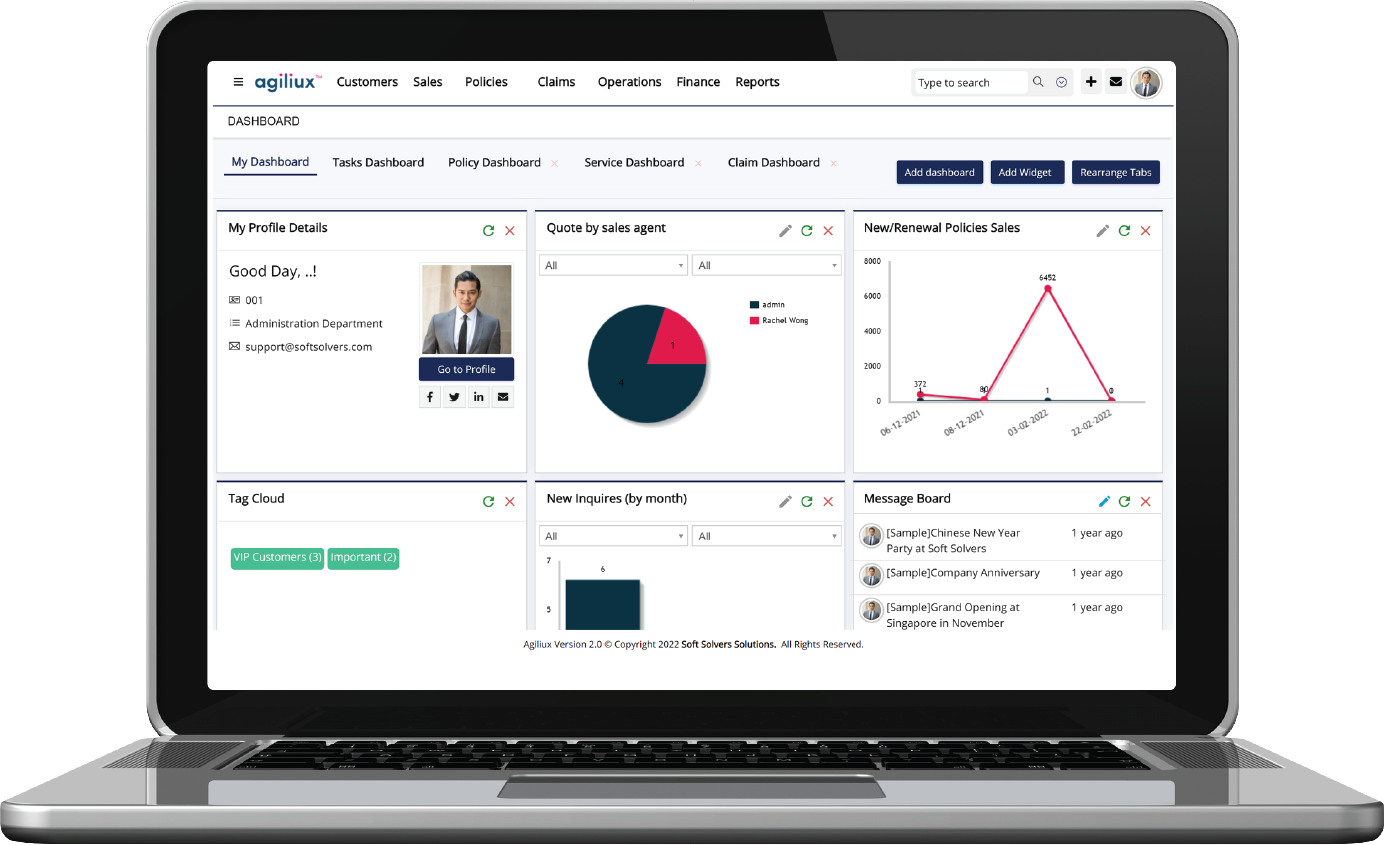 Agiliux Agency Software Promo agiliux broker software promotion